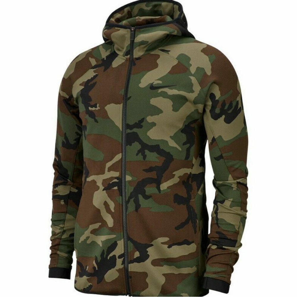NWOT Nike Therma Flex Showtime Zip Basketball Hoodie Camo AT4694-222 Retail $140